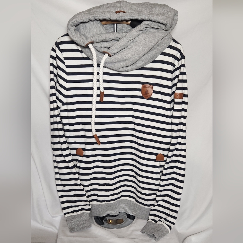 NWOT Ladies Wanakome Artemis striped hoodie, Lg